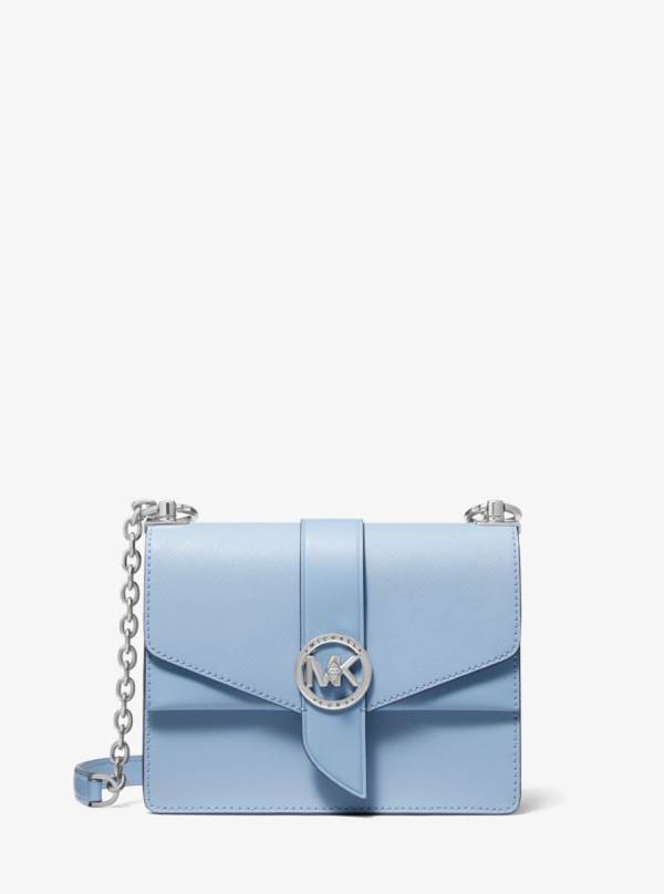 Damske Spojková Taška Michael Kors Greenwich Small Saffiano Leather Námornícka Modrá - Kabelky Michael Kors Vypredaj | VRHMF-0692